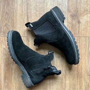 Women's Black Suede Ankle Booties